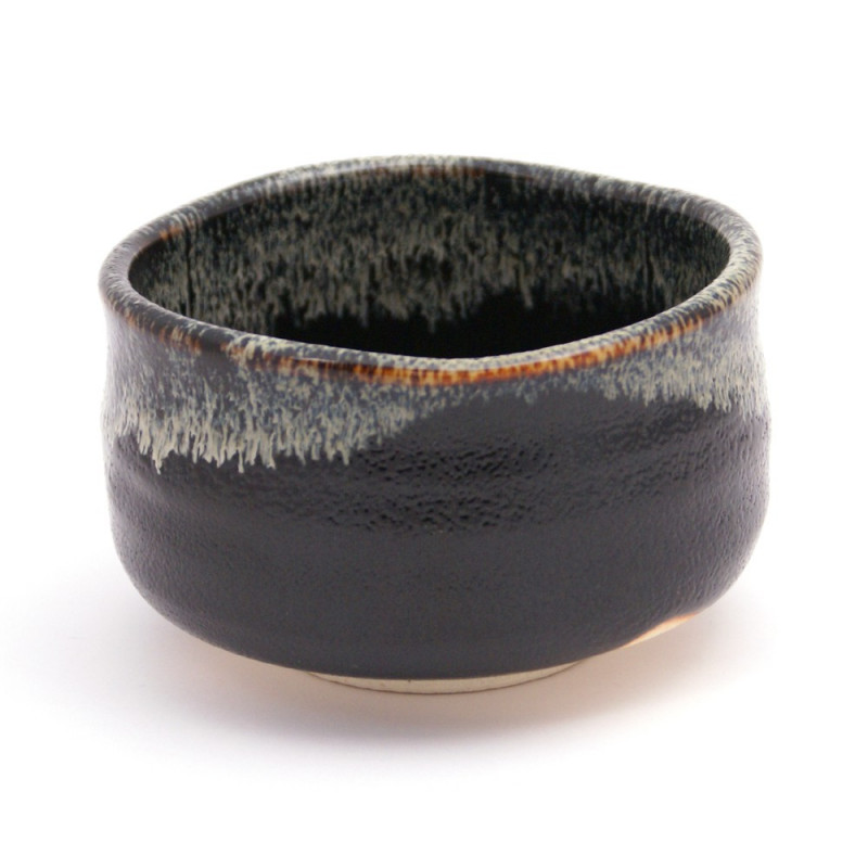 bol japonais noir à thé en céramique 43121