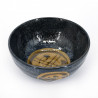 Ciotola per riso in ceramica giapponese, IGETA, nero e marrone