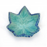 Kleines japanisches Keramikgefäß, blaues Blatt, SOSU