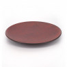 Japanese round plate, AKAKURO, red cracks