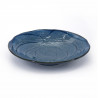 Petite assiette japonaise ronde en céramique, bleu foncé - JIMINA - 21cm