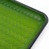 Green woven-effect tray in resin, MIDORI TAKE, 39cm