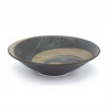 Japanese ceramic ramen bowl, NARUTO, brown swirl