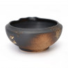 Japanische runde Ikebana-Vase aus Keramik mit Zubehör, braun, SHIGARAKIYAKI