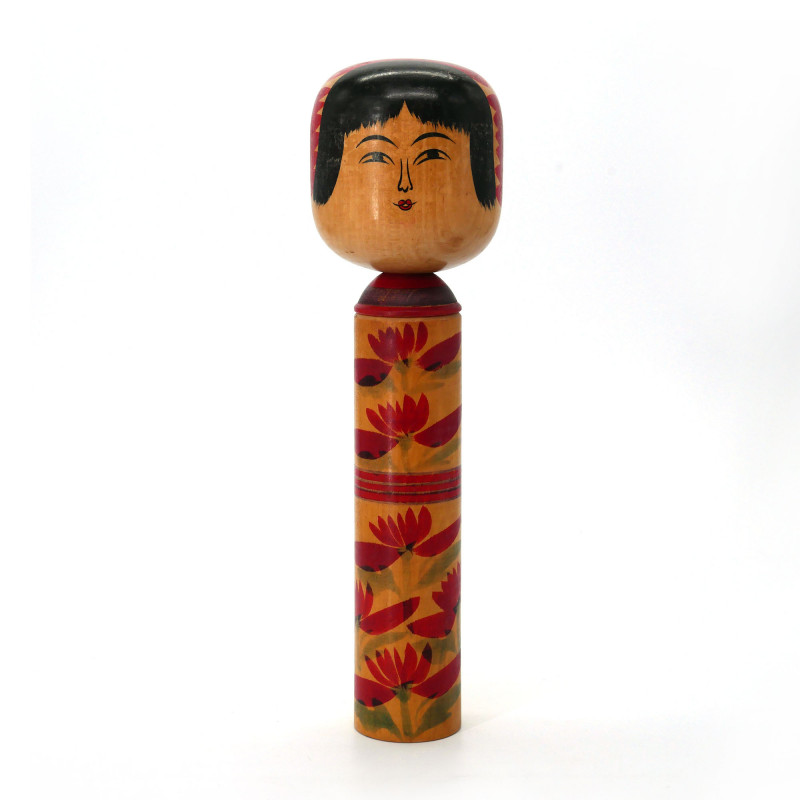 Large Japanese wooden doll, KOKESHI VINTAGE, 30cm