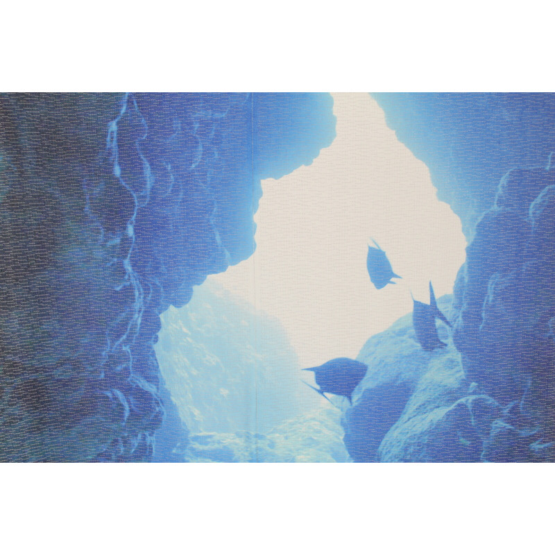 rideau noren japonais profondeur océan 82 x 150 cm UMI NO FUKA SA