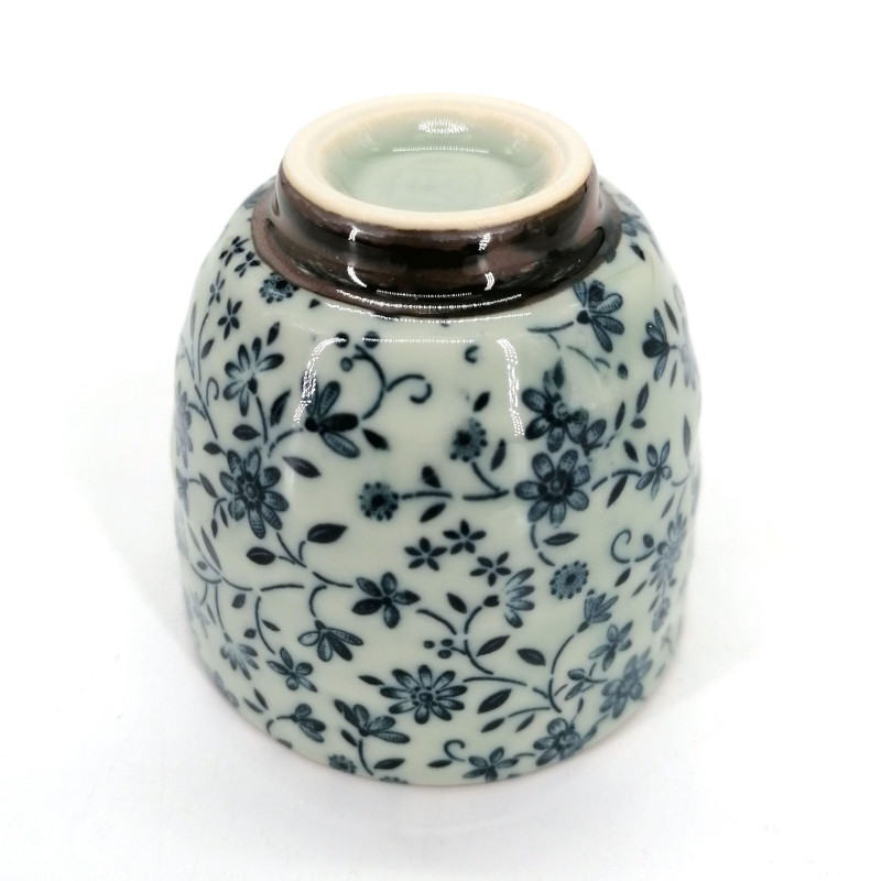 japanische Teetasse aus Keramik, SUÎTO blaue muster