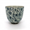 japanische Teetasse aus Keramik, SUÎTO blaue muster