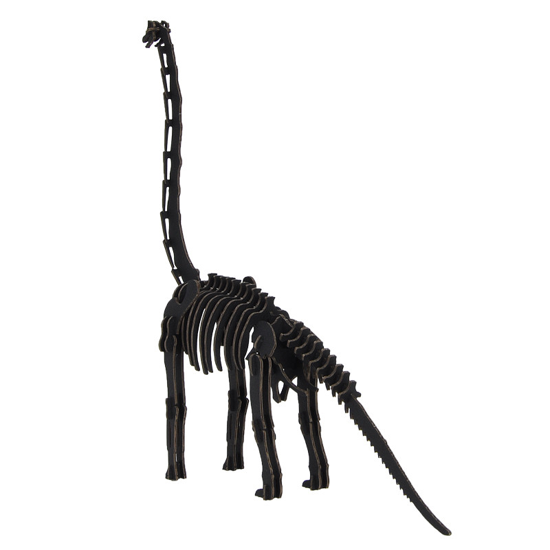 Black Triceratops dinosaur model in cardboard, TORIKERATOPUSU