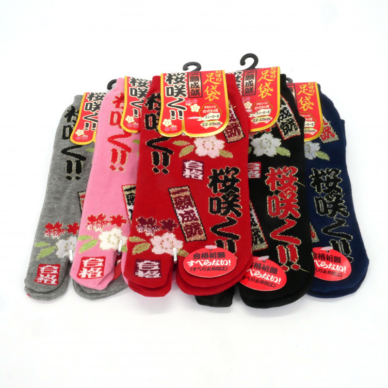 Japanese tabi cotton socks with Japanese pattern and flowers, JAPANHANA ...