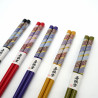 Par de palillos chinos con estampado de flores japonesas, HANA, color de su elección, 23 cm