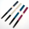 Paire de baguettes japonaises effet métal ,KINZOKU , couleur au choix,23 cm