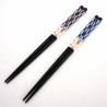 Coppia di bacchette giapponesi con motivo yabane, YABANE, colore a scelta, 23 cm