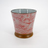 Mug japonais en céramique avec anse, Aranami Rouge
