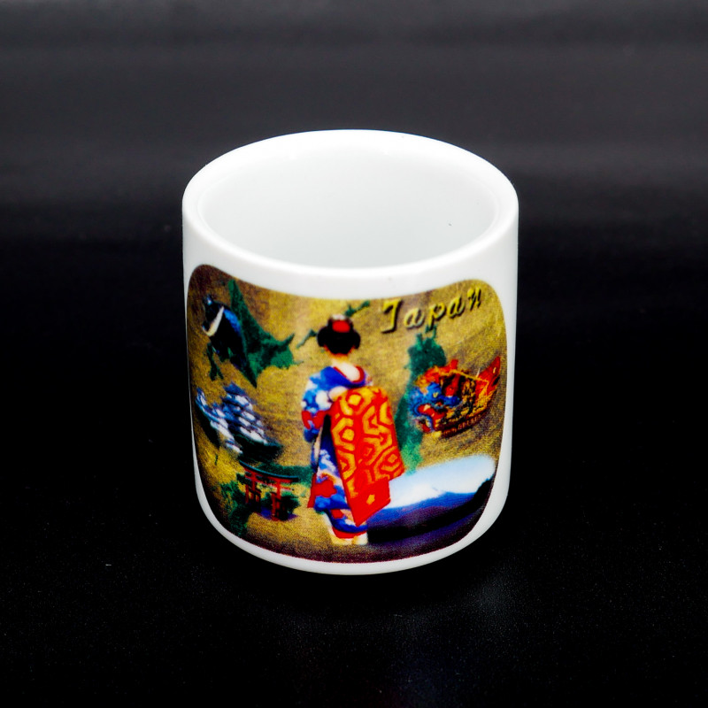 set di 5 tazze di sake giapponesi 5 immagini di caratteri, NIHONGO NO MOJI