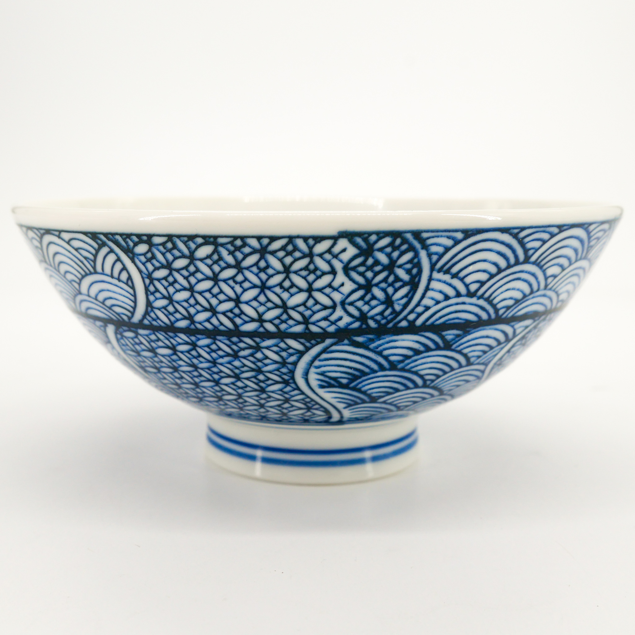 petit bol à riz japonais en céramique, TAKOKARAKUSA motifs bleus