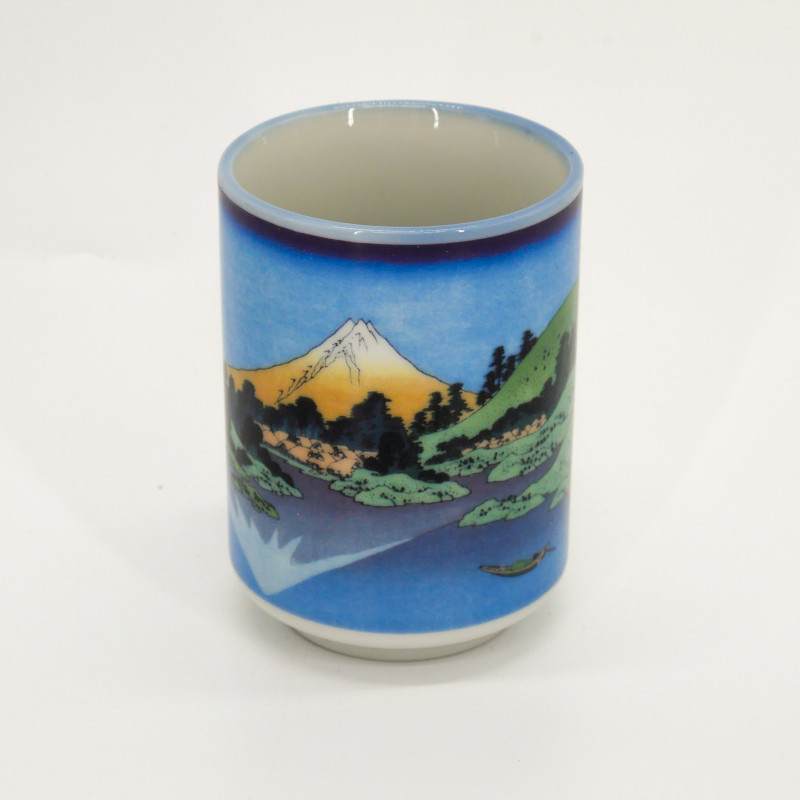 Set de 4 tasses japonaises en céramique, paysages, FUKEI