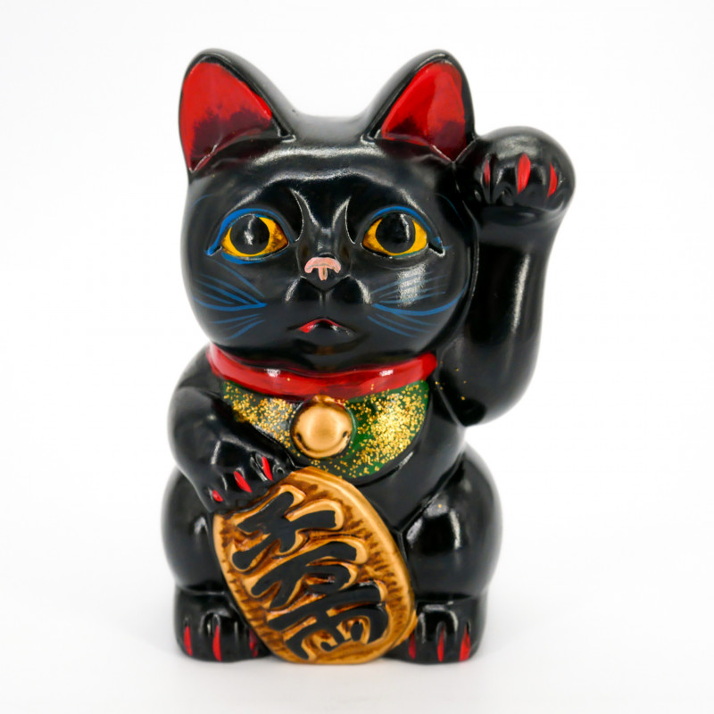 Giant black cat brings luck manekineko Japanese piggy bank, NEKO KURO