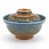 bol japonais en céramique avec couvercle, Burūburaun