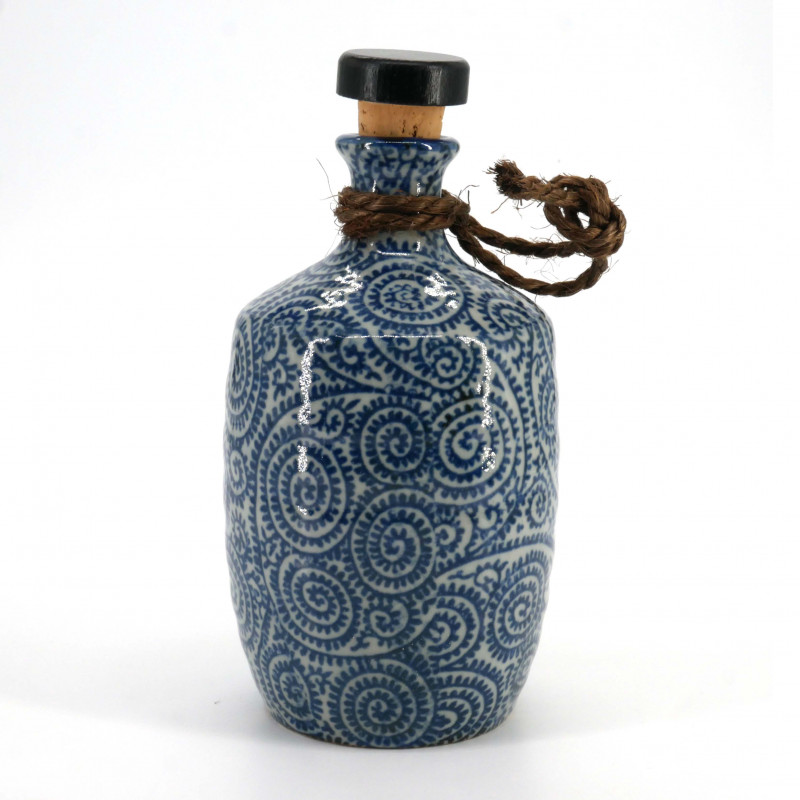 Flasche für japanische Spirituosen 1lt TAKO KARAKUSA, blau