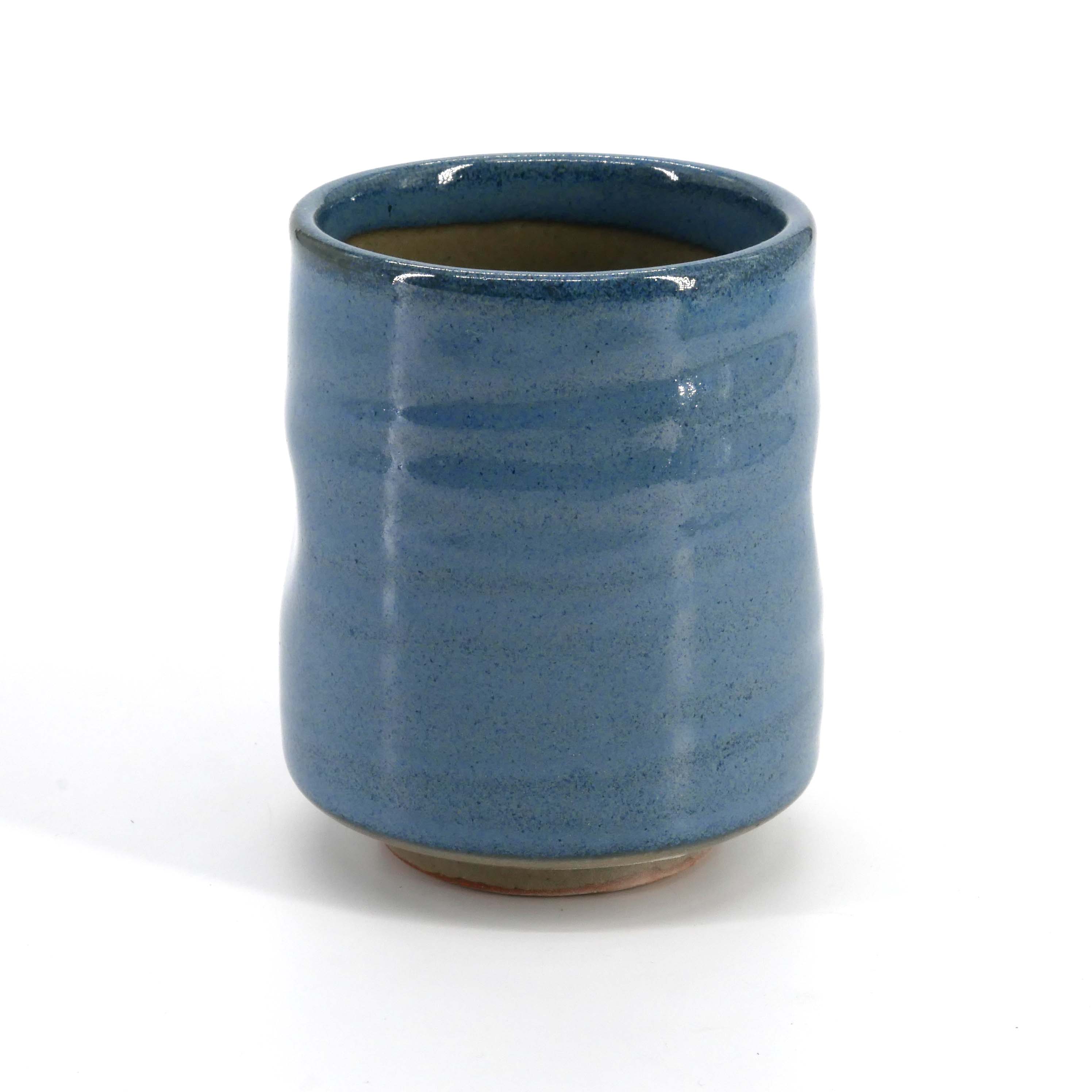 Japanische Teetasse aus blauer Keramik, YUZU PECO