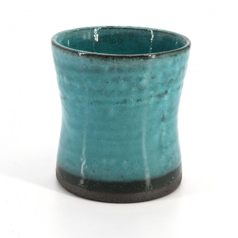 tazza Ø8,5cm blu turchese di ceramica giapponese BURUKOHIKI