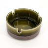 Green ceramic ashtray, MIDORI