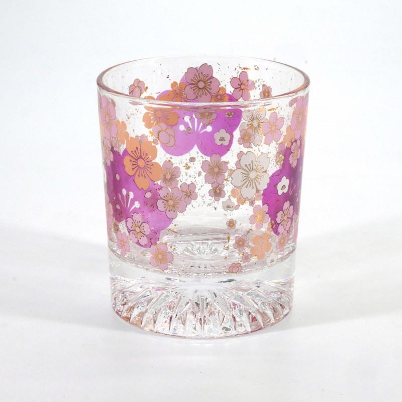 Japanese Whiskey glasses, Sakura flower pattern, SAKURA NO HANA
