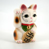Giant white cat right paw raised manekineko Japanese piggy bank, CHOKIN BAKO, 16cm