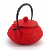 Japanese golden red cast iron teapot IWACHU, Gingko, 0.55lt