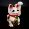 Japanese manekineko cat piggy bank, CHOKIN BAKO, 13cm