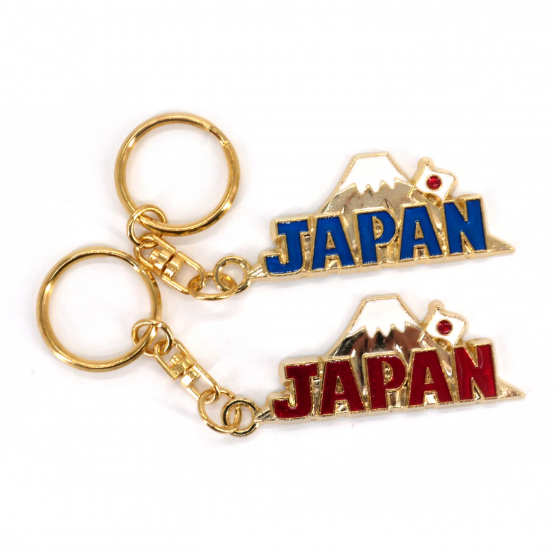 Porte-clés japonais métallique, Japon Mont Fuji, FUJISAN