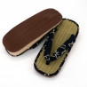paio di sandali giapponesi - Zori paglia goza per uomo, TAKE 027, blu
