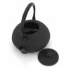 Japanese cast iron kettle, ARARE, 1.6 L, sabi black small dots