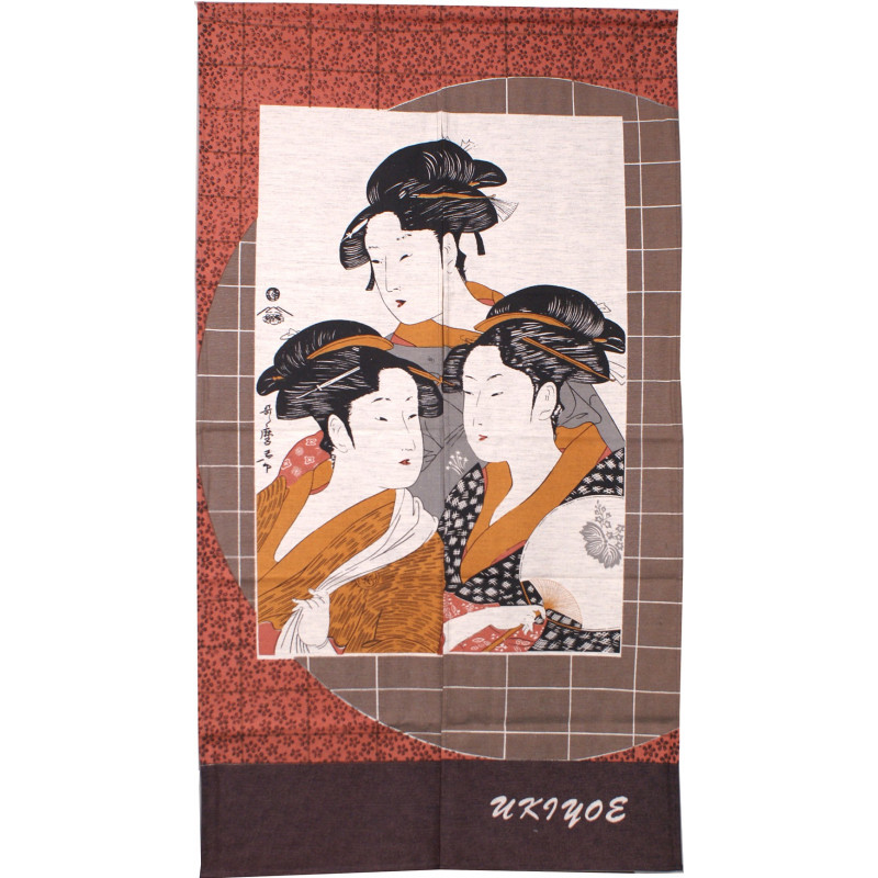 rideau japonais NOREN ``3 ladies``  
