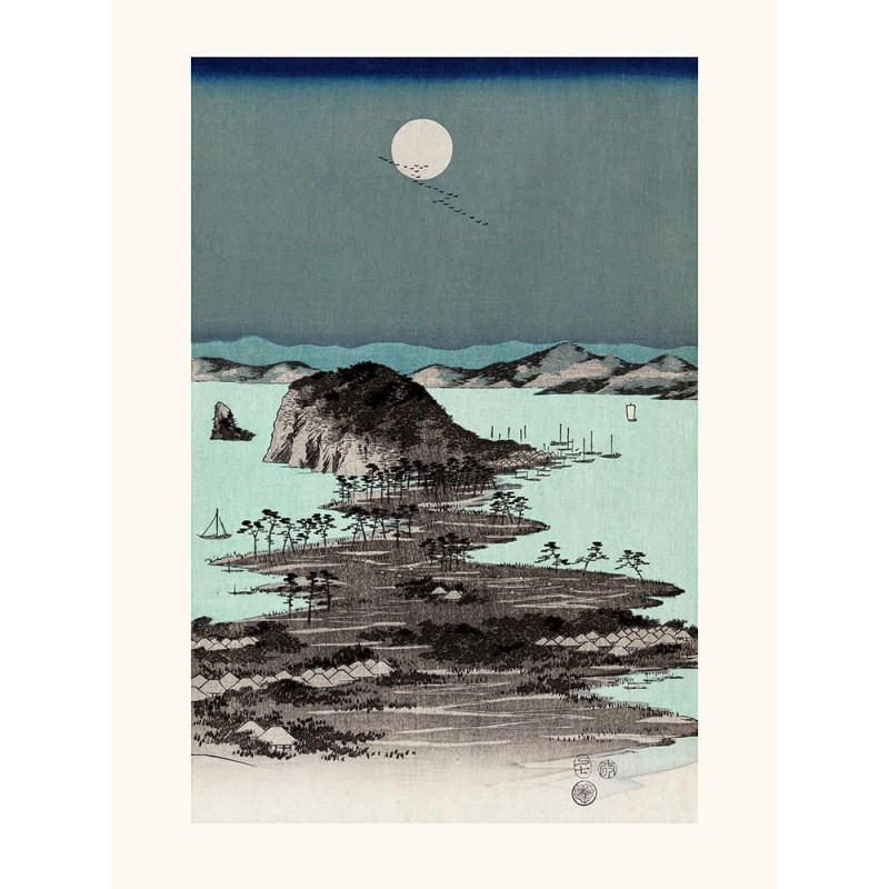 Estampe japonaise,Hiroshige 8 vues de Kanagawa, Vue N°2