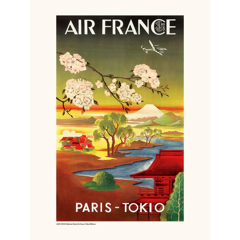 Stampa giapponese, Air France / Parigi-Tokio A064 -70x100