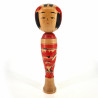 Bambola giapponese in legno, KOKESHI VINTAGE, 31 cm