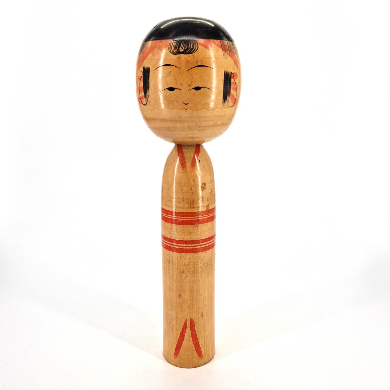 Muñeca japonesa de madera, KOKESHI VINTAGE, 31 cm