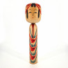 Bambola giapponese in legno, KOKESHI VINTAGE, 30 cm