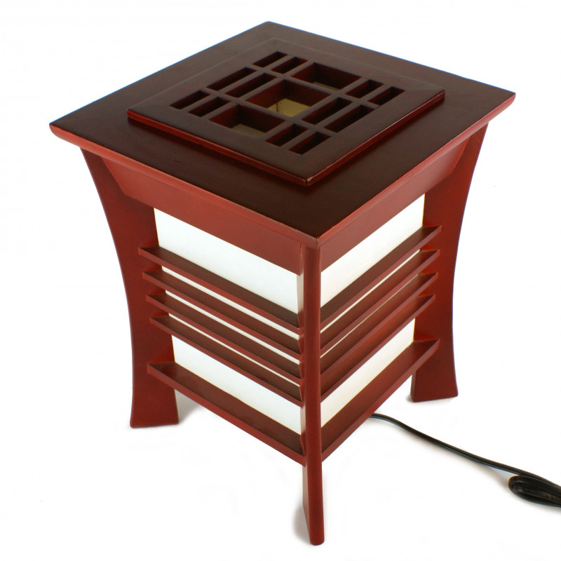 Lampe de table japonaise rouge AKIDA