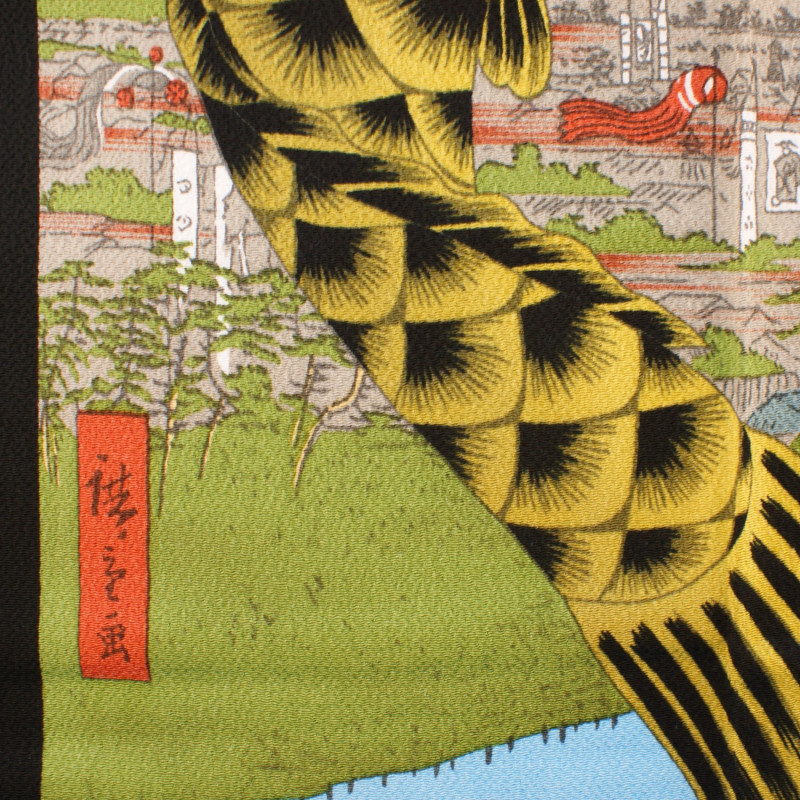 furoshiki japonais - Le pont Suidō et le quartier Surugadai - Hiroshige