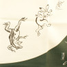 furoshiki vert en coton japonais Chōjū-jinbutsu-giga