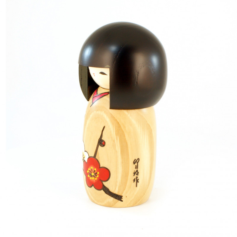 Japanese doll wooden KOKESHI. handmade in Japan - HANAMONOGATARI- UME