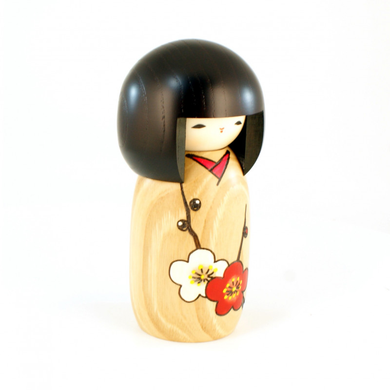 japanische hölzerne Puppe - Kokeshi - HANAMONOGATARI- UME