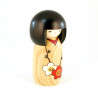 Japanese doll wooden KOKESHI. handmade in Japan - HANAMONOGATARI- UME