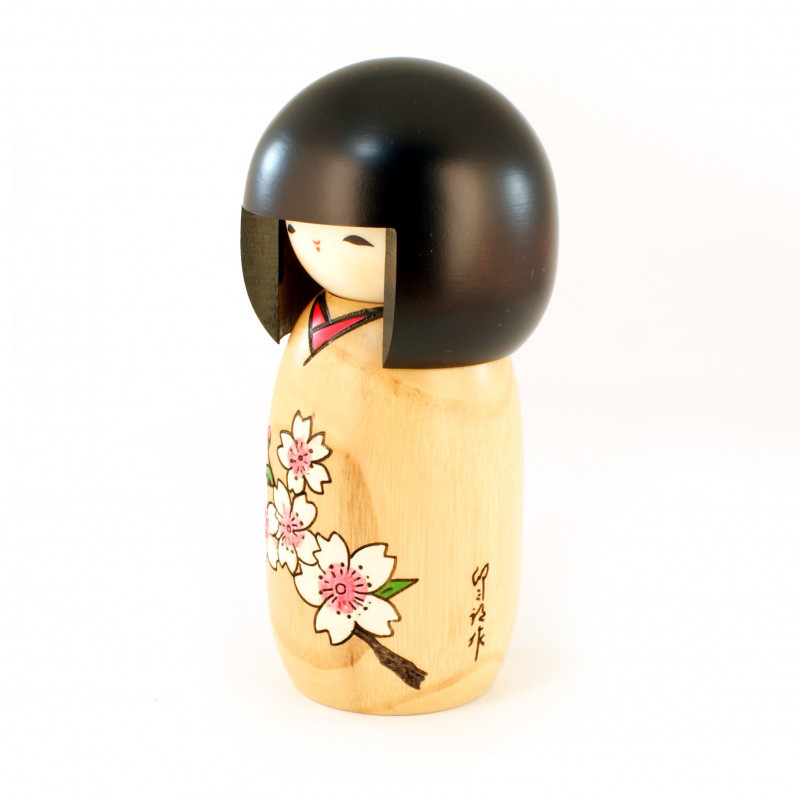 japanische hölzerne Puppe - Kokeshi -  HANAMONOGATARI- SAKURA