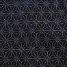 Tissu bleu très foncé japonais en coton, motif asanoha, ASANOHA, fabriqué au Japon largeur 112 cm x 1m
