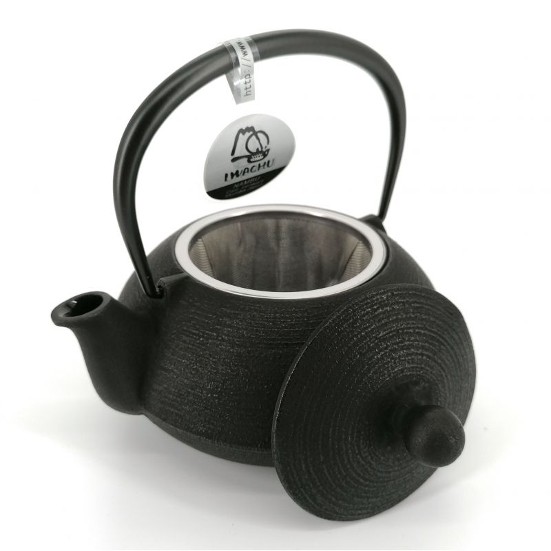 Japanese cast iron teapot - IWACHU HAKEME - 0.65 lt - black