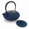 Japanese cast iron teapot - WAZUQU SHIBO - 0.35 lt - blue